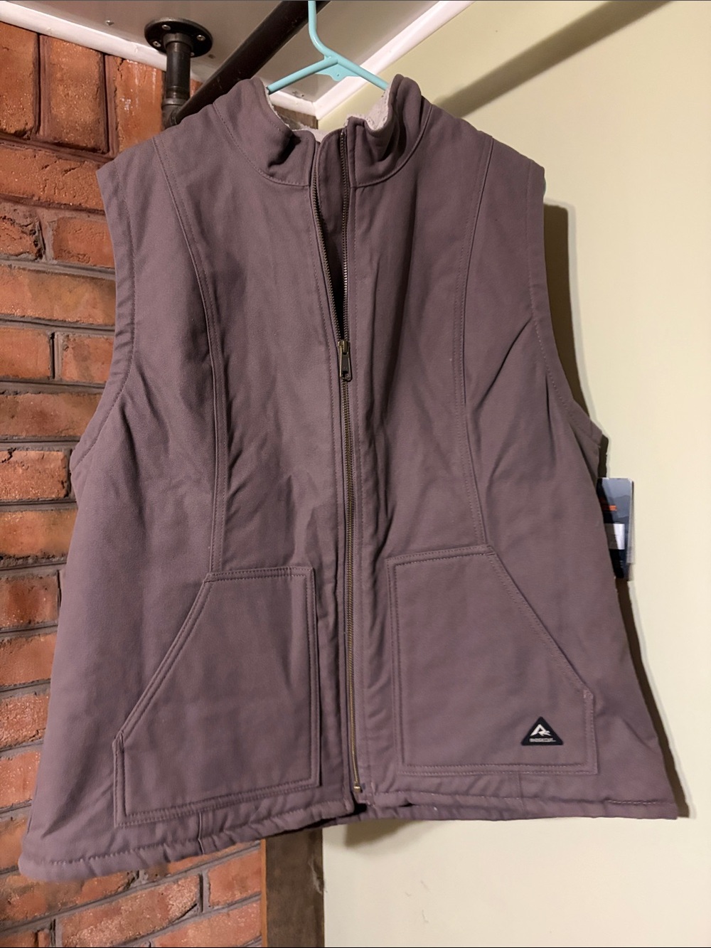 Woman’s Quilted Mauve Vest with Full Zip